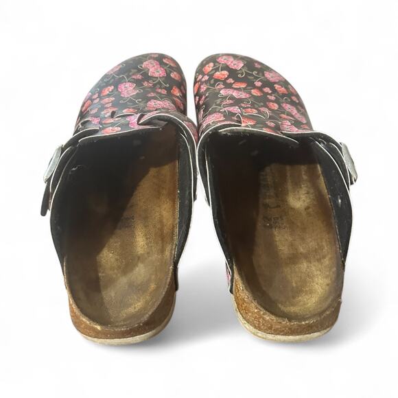 Birkenstock Kay SL Flower Blooming Roses Black Sandals Slides Sz 42 L US 10.5 - Picture 5 of 8